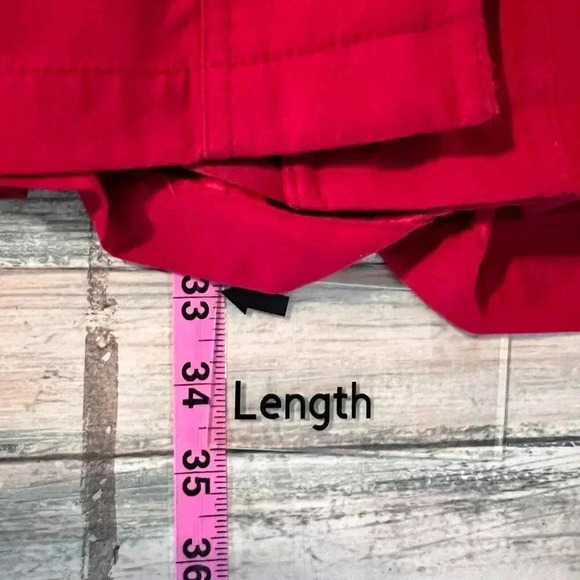 Gallery Petites Red Wool Blend Removeable Liner Trench Coat Sz L Classic Winter - Picture 12 of 12